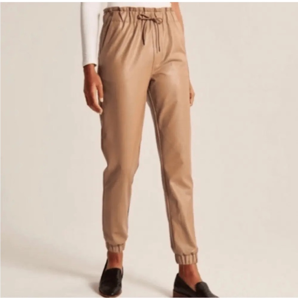 A & F Vegan Leather Joggers
